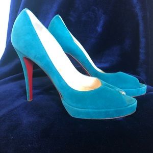 Turquoise Suede Louboutins